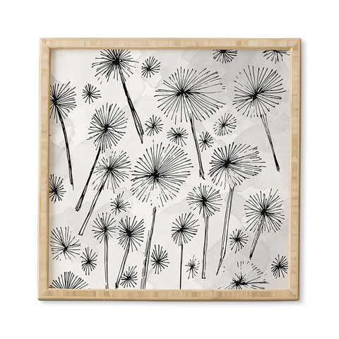 Julia Da Rocha Black Dandelion Framed Wall Art