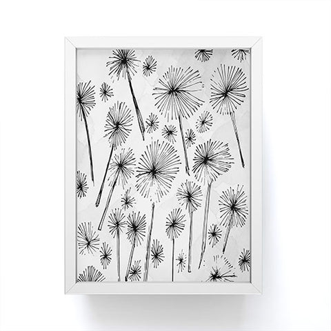 Julia Da Rocha Black Dandelion Framed Mini Art Print