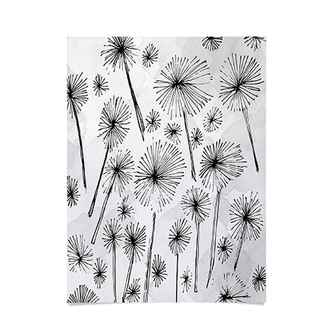 Julia Da Rocha Black Dandelion Poster