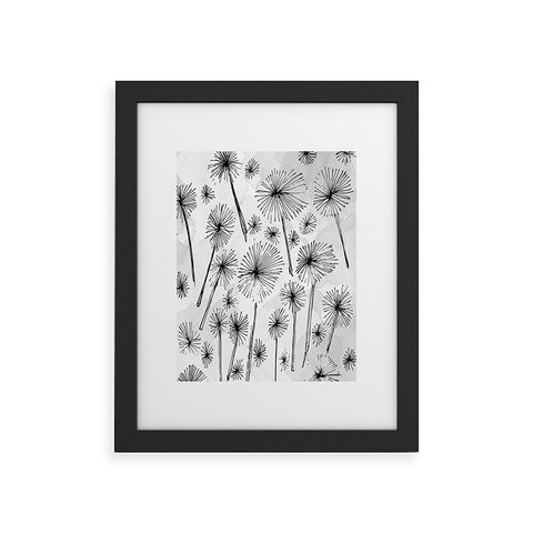 Julia Da Rocha Black Dandelion Framed Art Print
