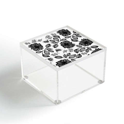 Julia Da Rocha Blk Flores Acrylic Box