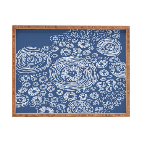 Julia Da Rocha Bluflower Rectangular Tray