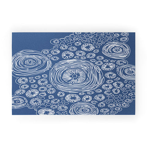 Julia Da Rocha Bluflower Welcome Mat