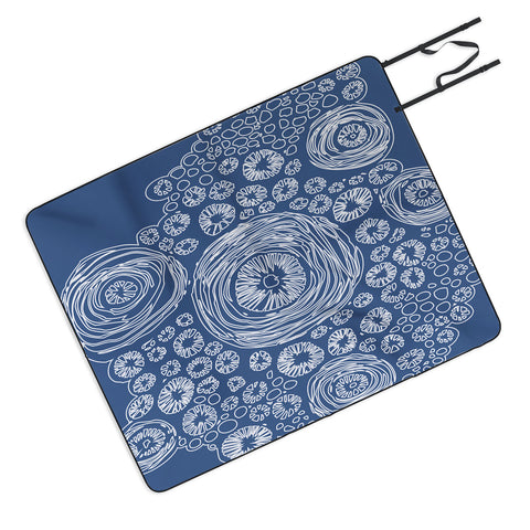 Julia Da Rocha Bluflower Picnic Blanket
