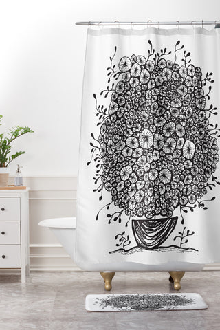 Julia Da Rocha Bouquet Of Flowers 1 Shower Curtain And Mat