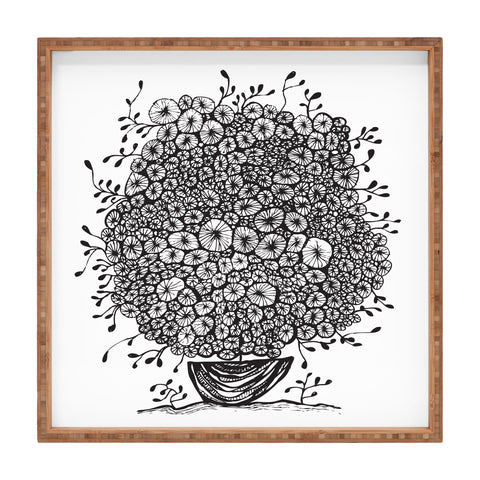 Julia Da Rocha Bouquet Of Flowers 1 Square Tray