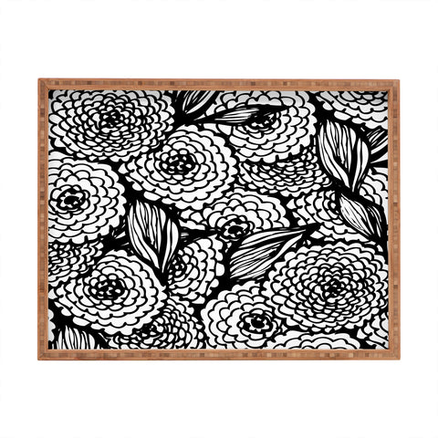 Julia Da Rocha Bouquet Of Flowers Love Rectangular Tray