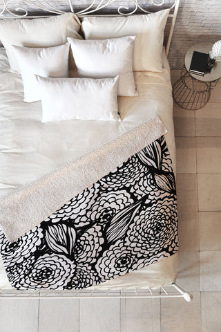Julia Da Rocha Bouquet Of Flowers Love Fleece Throw Blanket