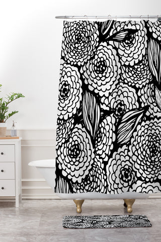 Julia Da Rocha Bouquet Of Flowers Love Shower Curtain And Mat
