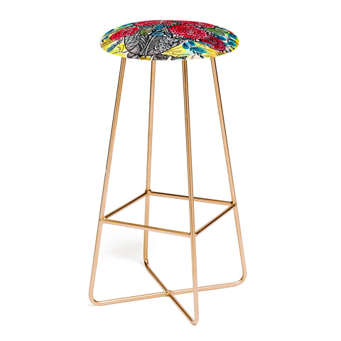 Julia Da Rocha Bouquet Of Flowers Peonies Bar Stool
