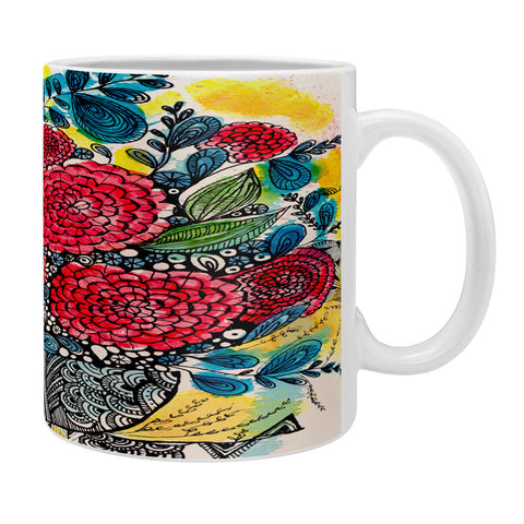 Julia Da Rocha Bouquet Of Flowers Peonies Coffee Mug