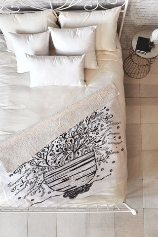 Julia Da Rocha Bouquet Of Flowers Spring Fleece Throw Blanket