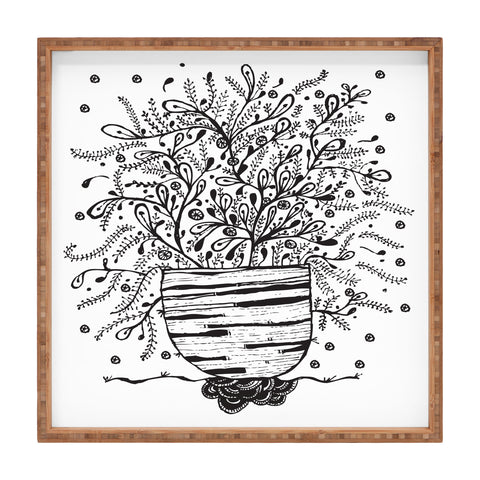 Julia Da Rocha Bouquet Of Flowers Spring Square Tray