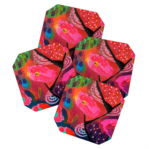 Julia Da Rocha Bright Bloom Coaster Set