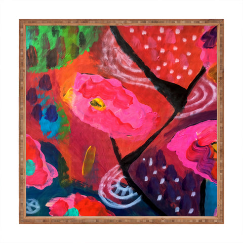 Julia Da Rocha Bright Bloom Square Tray