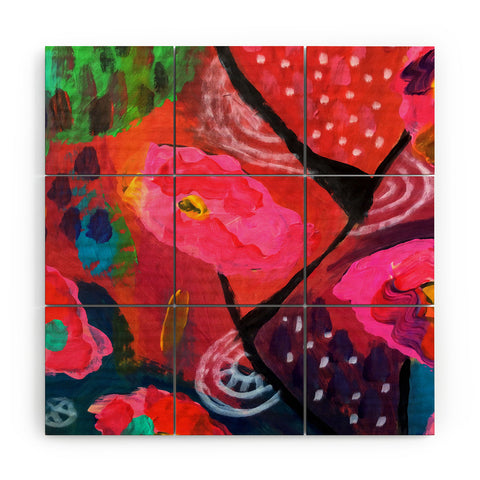 Julia Da Rocha Bright Bloom Wood Wall Mural