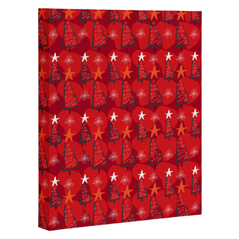 Julia Da Rocha ChristmasTrees Art Canvas
