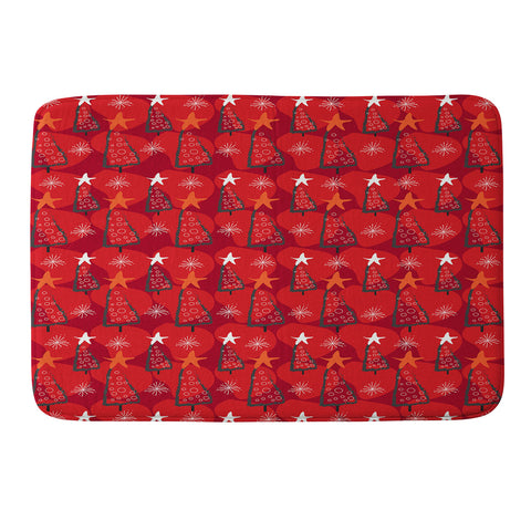 Julia Da Rocha ChristmasTrees Memory Foam Bath Mat