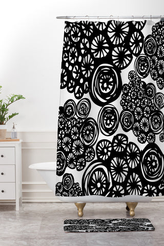 Julia Da Rocha Circo Doodles Shower Curtain And Mat