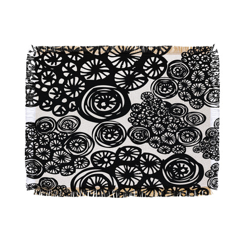 Julia Da Rocha Circo Doodles Throw Blanket