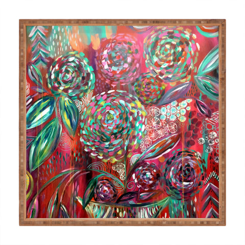 Julia Da Rocha Crazy Bloom Square Tray