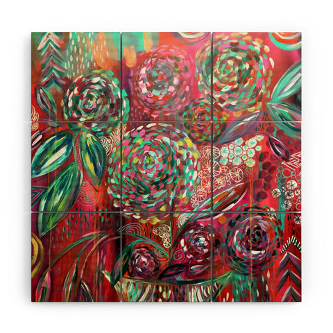 Julia Da Rocha Crazy Bloom Wood Wall Mural