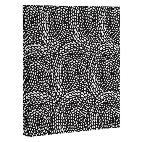 Julia Da Rocha Dahlias Black Art Canvas