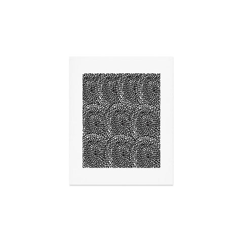 Julia Da Rocha Dahlias Black Art Print