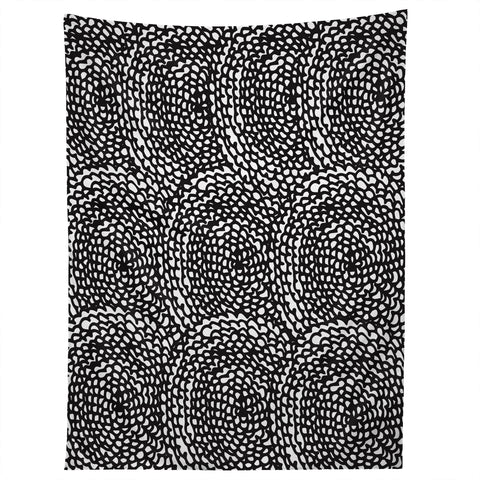 Julia Da Rocha Dahlias Black Tapestry