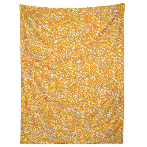Julia Da Rocha Dahlias Yellow Tapestry