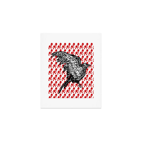 Julia Da Rocha Dotted Raven Art Print