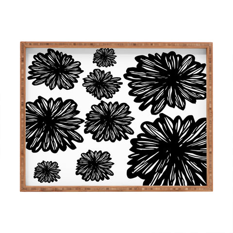 Julia Da Rocha Flores Negra Rectangular Tray