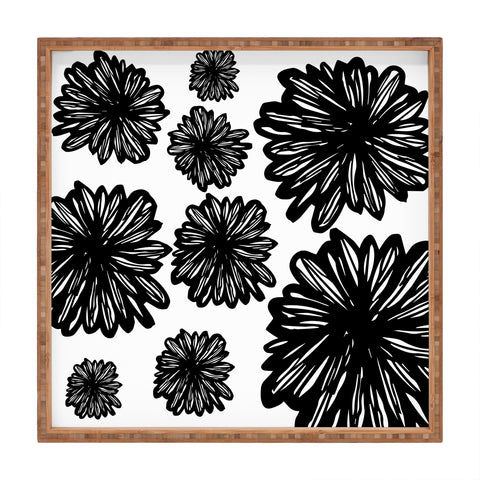 Julia Da Rocha Flores Negra Square Tray