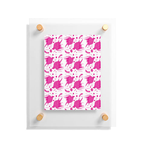 Julia Da Rocha Florida Pink Birds Floating Acrylic Print