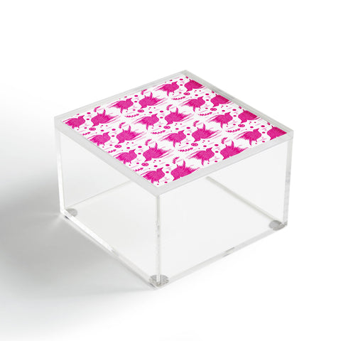 Julia Da Rocha Florida Pink Birds Acrylic Box