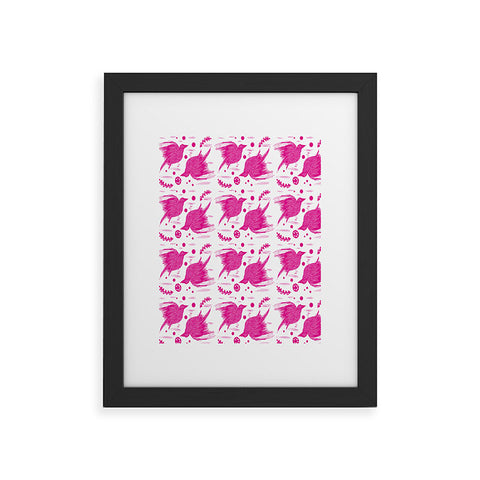 Julia Da Rocha Florida Pink Birds Framed Art Print