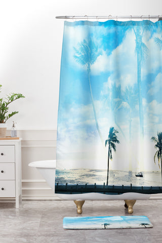 Julia Da Rocha Florida Shower Curtain And Mat