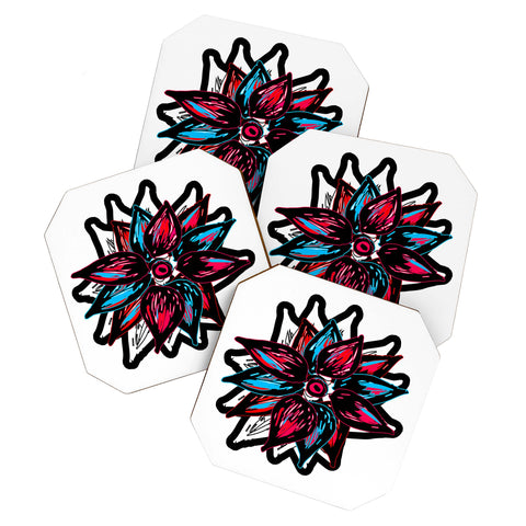Julia Da Rocha Flowerstract Coaster Set