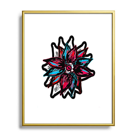 Julia Da Rocha Flowerstract Metal Framed Art Print