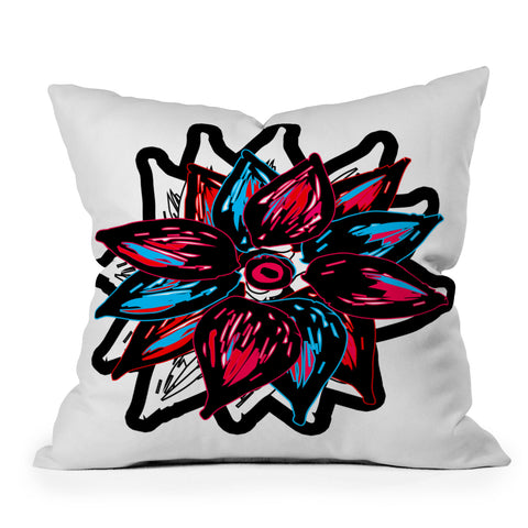 Julia Da Rocha Flowerstract Throw Pillow