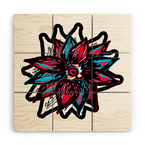 Julia Da Rocha Flowerstract Wood Wall Mural