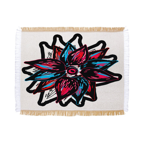 Julia Da Rocha Flowerstract Throw Blanket