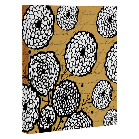 Julia Da Rocha Flowery Letter Art Canvas