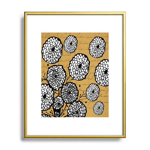 Julia Da Rocha Flowery Letter Metal Framed Art Print