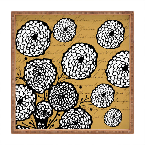 Julia Da Rocha Flowery Letter Square Tray