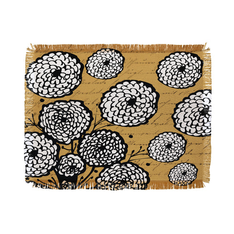 Julia Da Rocha Flowery Letter Throw Blanket