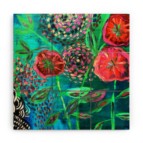 Julia Da Rocha Full Bloom Wood Wall Mural