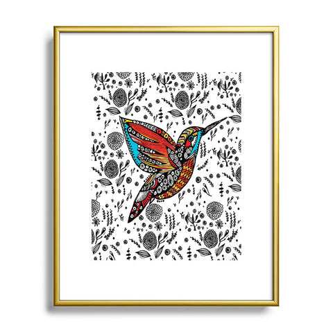 Julia Da Rocha Humming Bird In Paradise Metal Framed Art Print