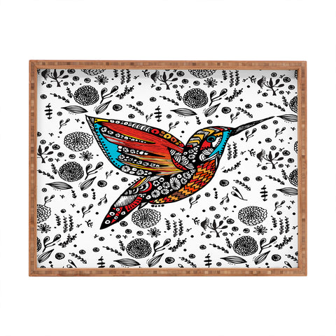Julia Da Rocha Humming Bird In Paradise Rectangular Tray