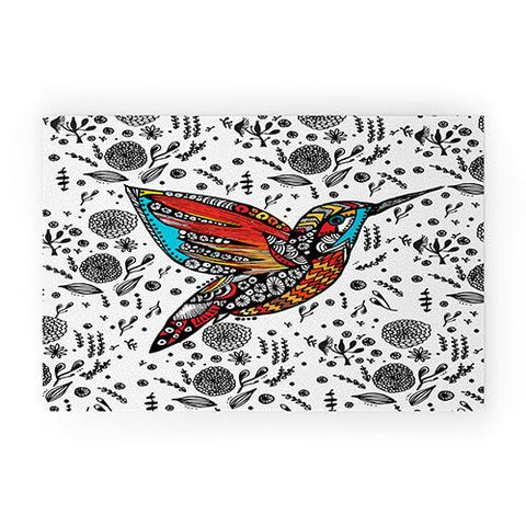 Julia Da Rocha Humming Bird In Paradise Welcome Mat